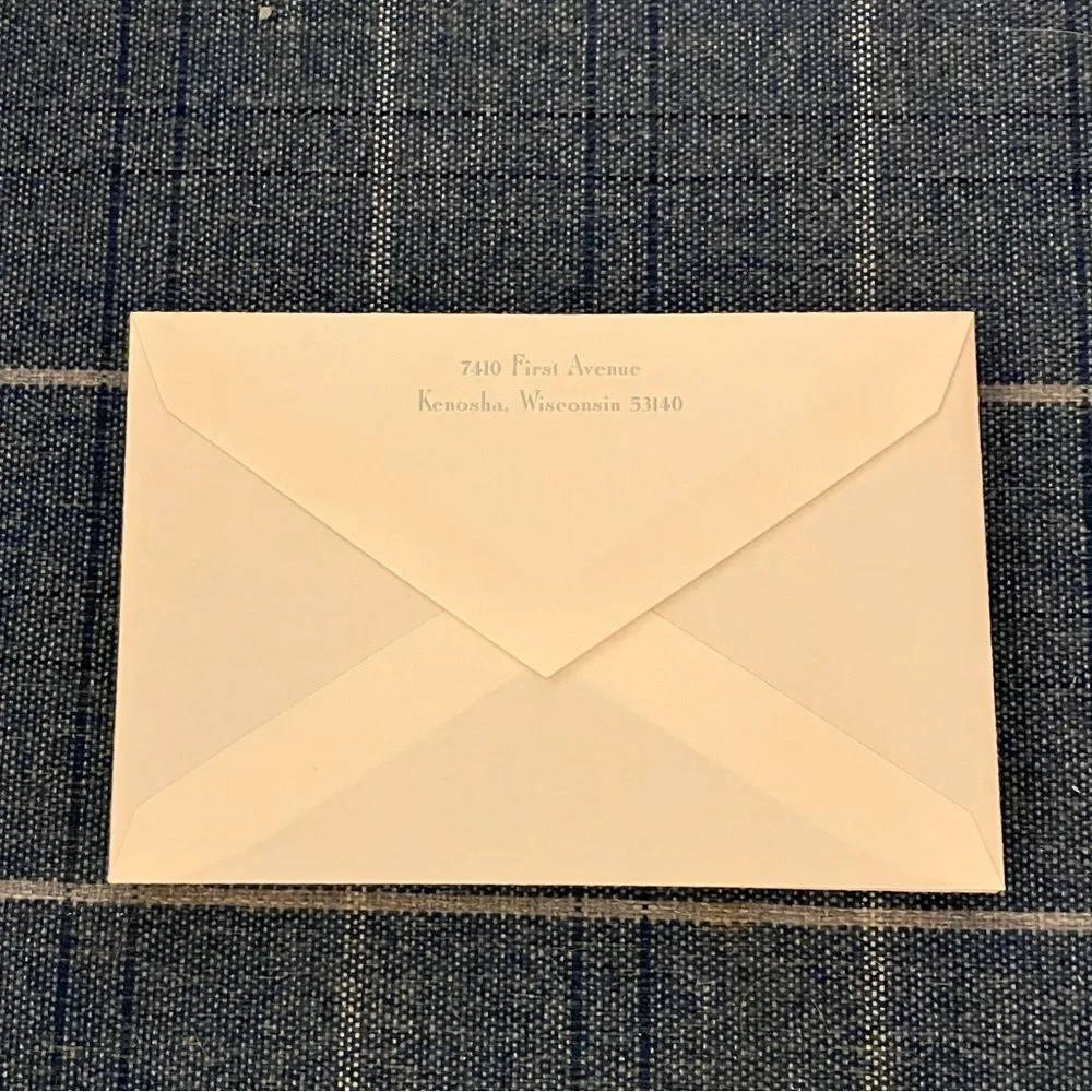 3 White and Blue Envelopes